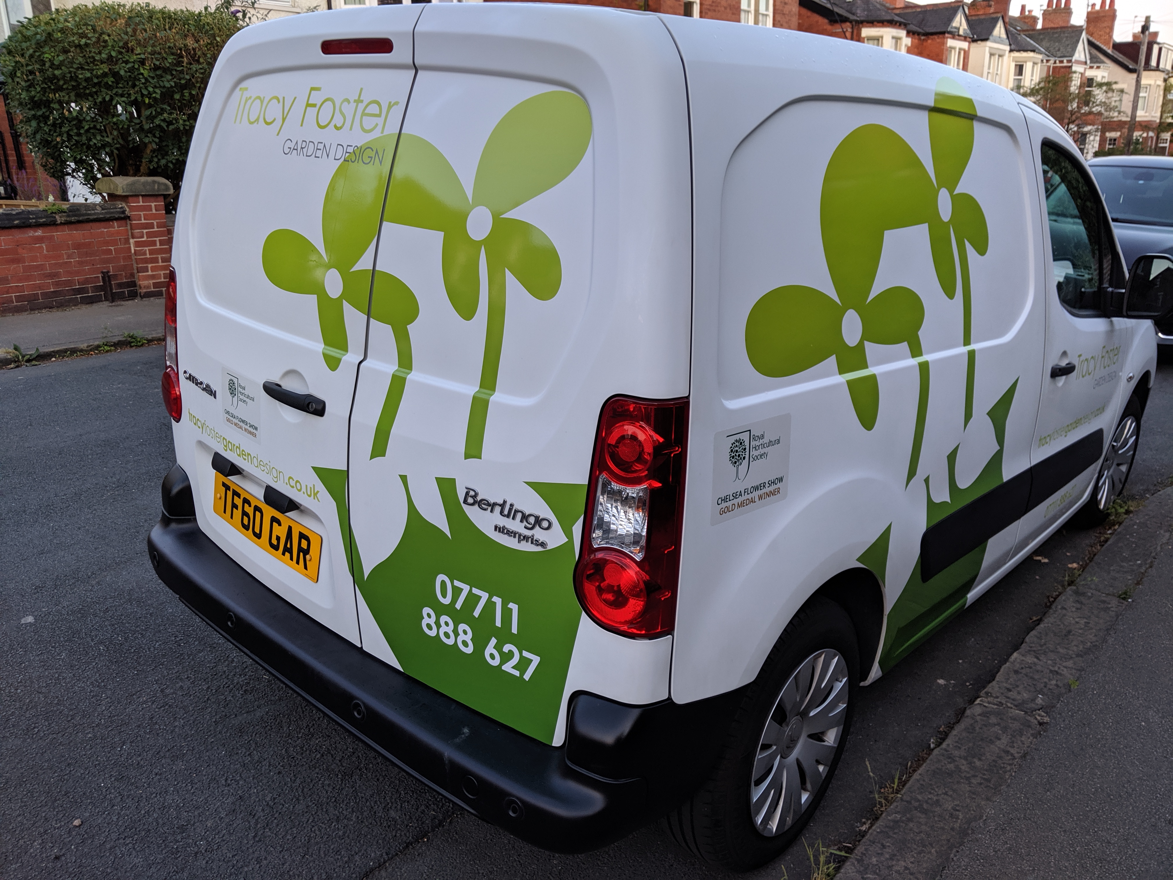 van with plants