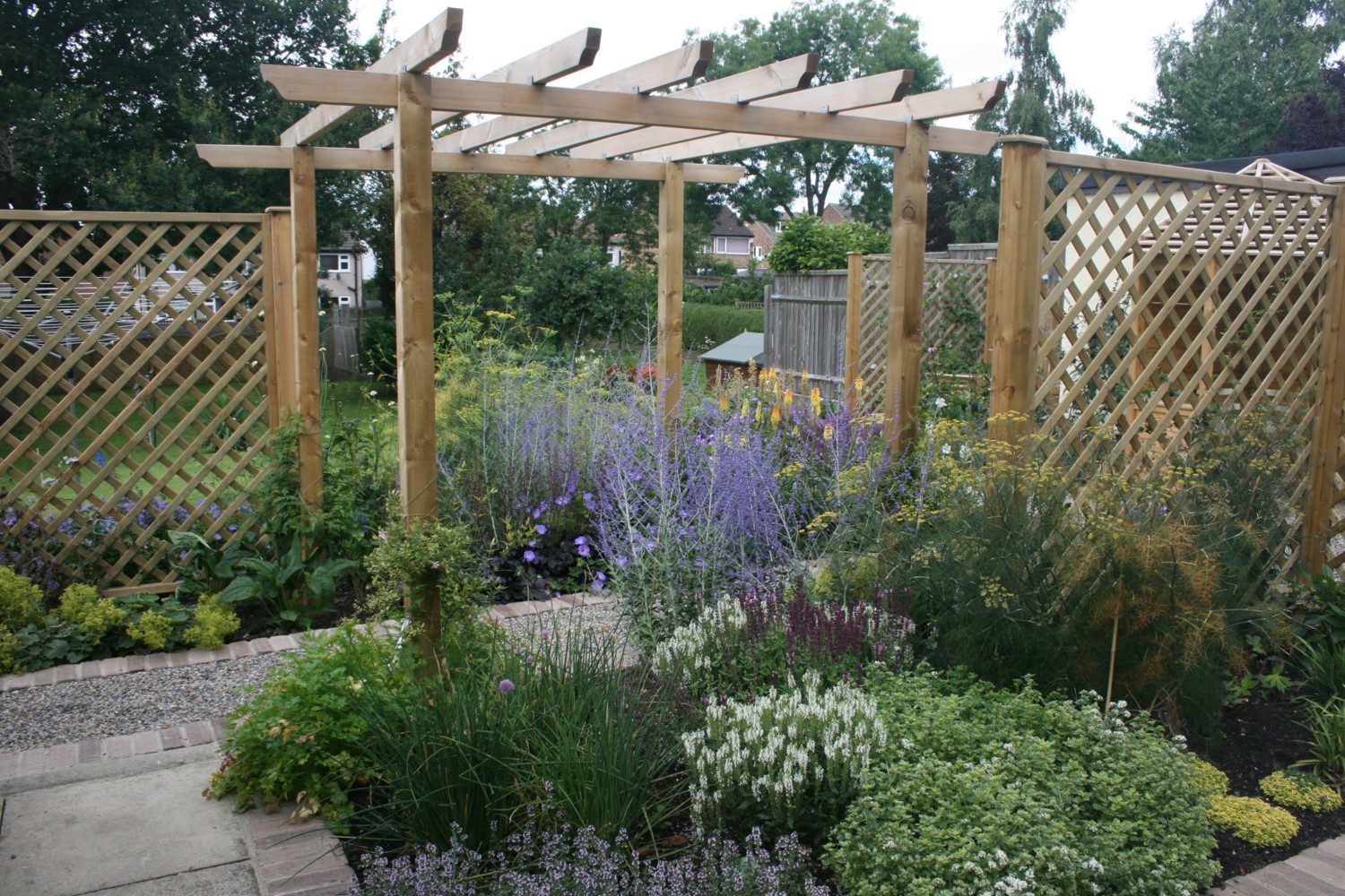 pergola in a garden